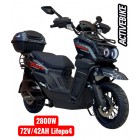 Електроскутер Corso BlackFury BF-645014 (2800W, 72V/40AH) літій-залізо-фосфатний, запаc 103 км.