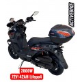Електроскутер Corso BlackFury BF-645014 (2800W, 72V/40AH) літій-залізо-фосфатний, запаc 103 км.
