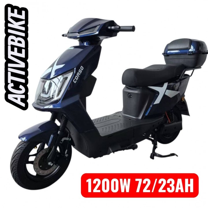 Електричний скутер Corso FlashX FL-174259 (1200W, 72V/23Ah), запас ходу 77 км.
