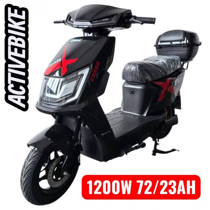 Електричний скутер Corso FlashX FL-808322 (1200W, 72V/23Ah), запас ходу 77 км.