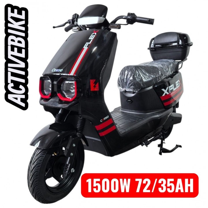 Електричний скутер Corso Flex FL-239072 (1500W, 72V/35Ah), запас ходу 101 км.