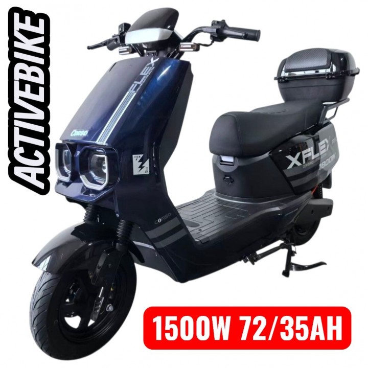 Електричний скутер Corso Flex FL-384117 (1500W, 72V/35Ah), запас ходу 101 км.
