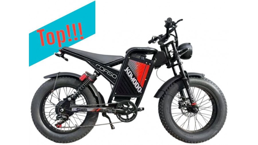 Електрофетбайк Corso Komodo 20" KM-77790 1000W, 48V/18Ah)