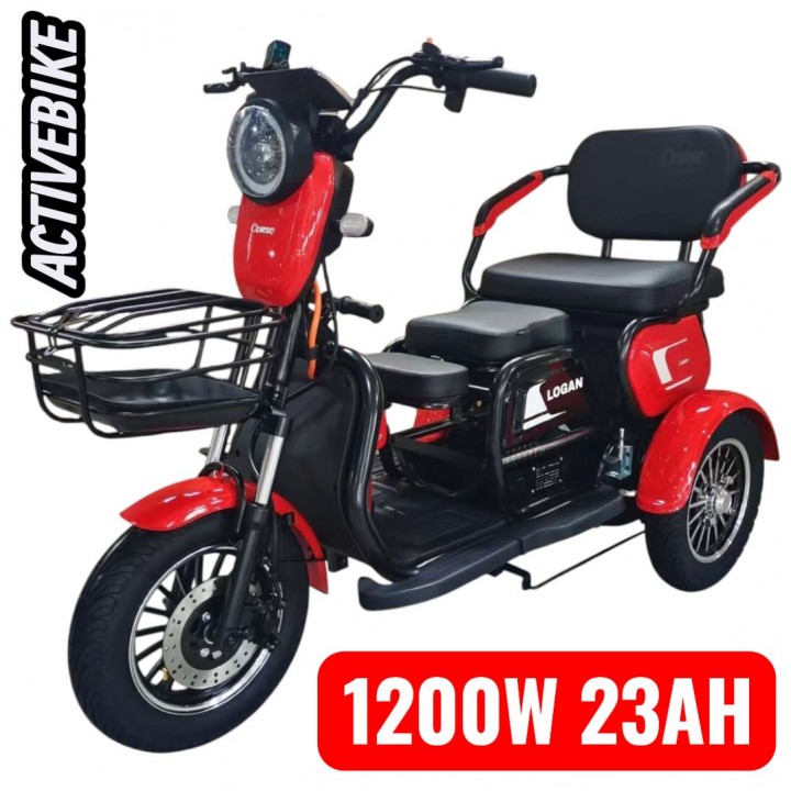 Електричний трицикл Corso Logan LN-312009 (1200W, 72V/23Ah) запас ходу 72 км.