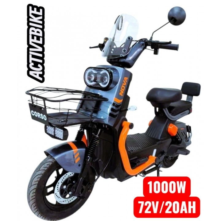 Електричний скутер Corso Nova N-870366 (1000W, 72V/20Ah), запас ходу 64 км.