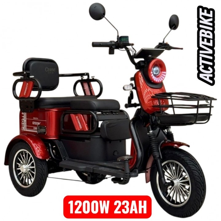 Електричний трицикл Corso Protex PR-377405 (1200W, 72V/23Ah) запас ходу 77 км.