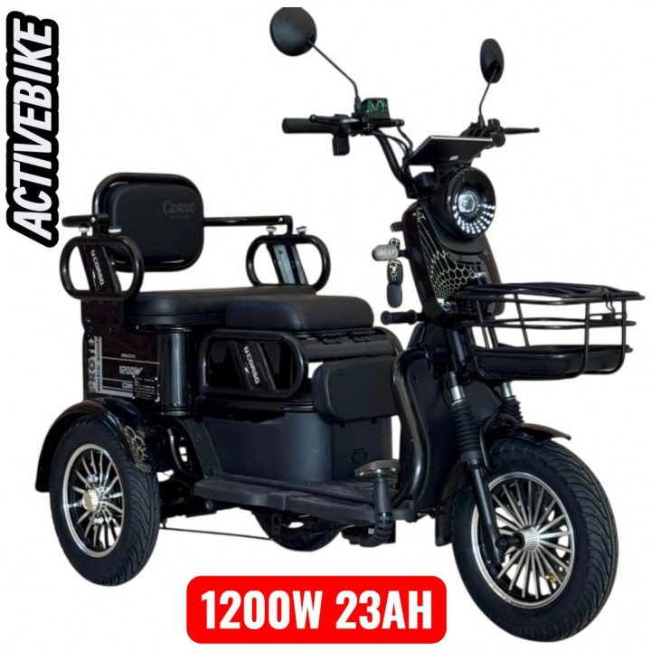 Електричний трицикл Corso Protex PR-648890 (1200W, 72V/23Ah) запас ходу 77 км.