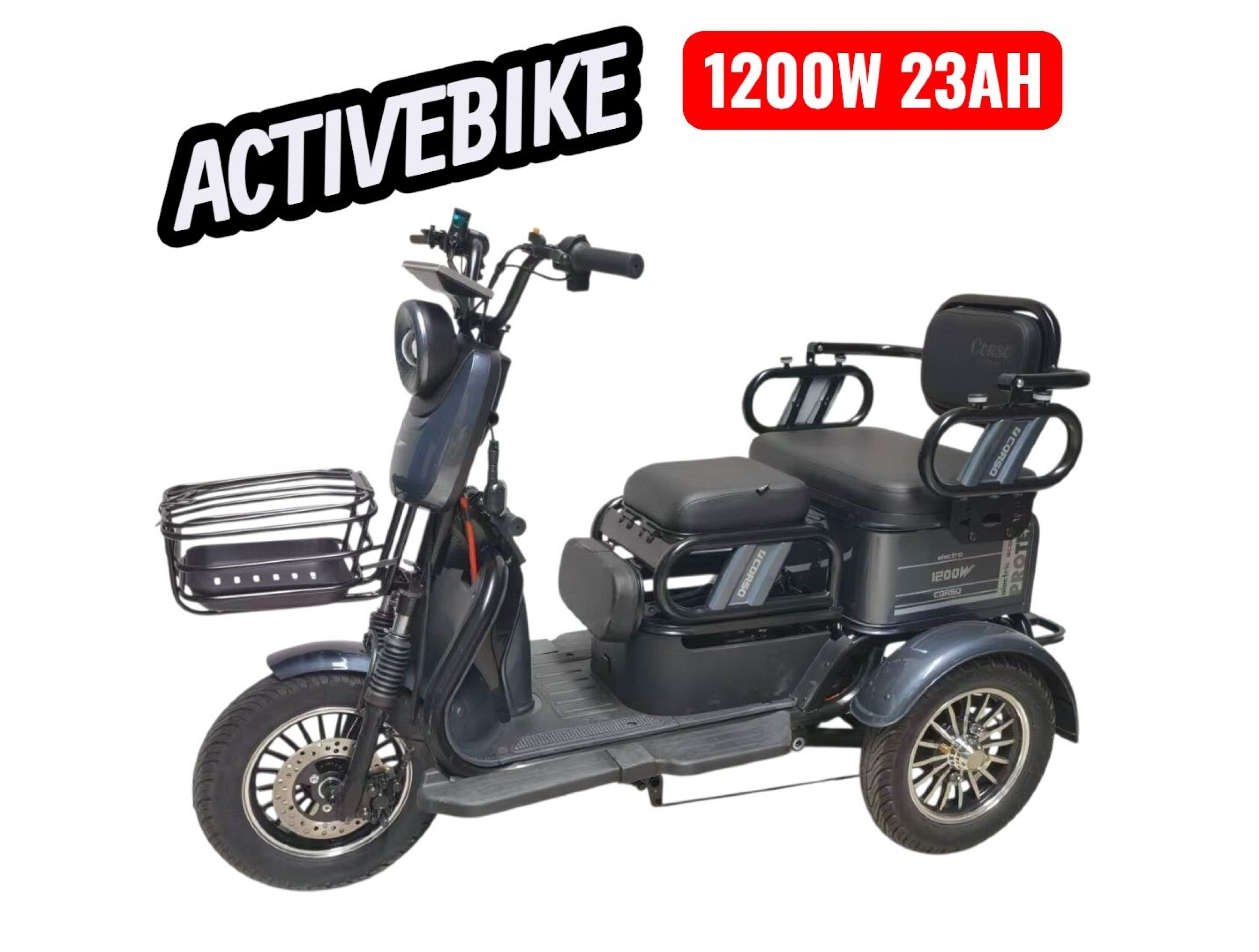 Електричний трицикл Corso Protex PR-702588 (1200W, 72V/23Ah) запас