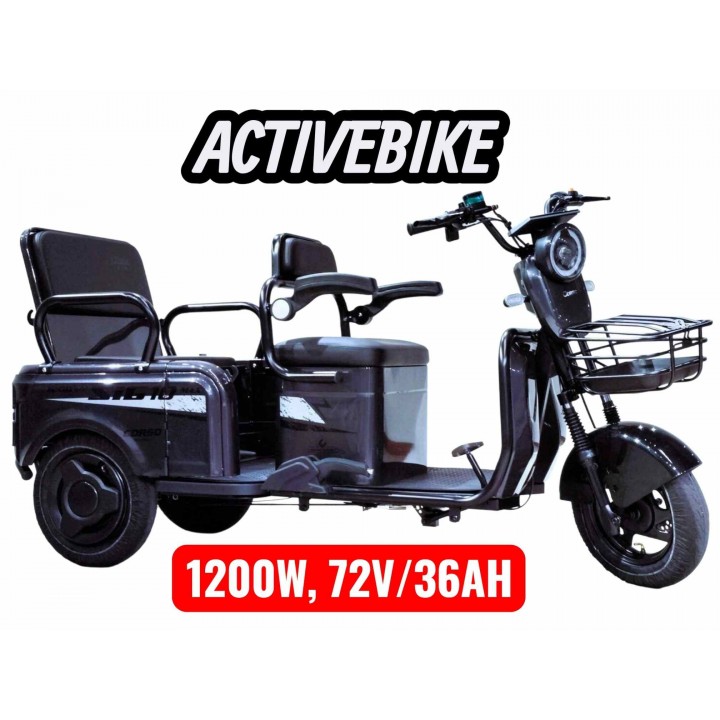 Електричний трицикл Corso SIG-10 MAX SM-415081 (1200W, 72V/36Ah) запас ходу 75 км.