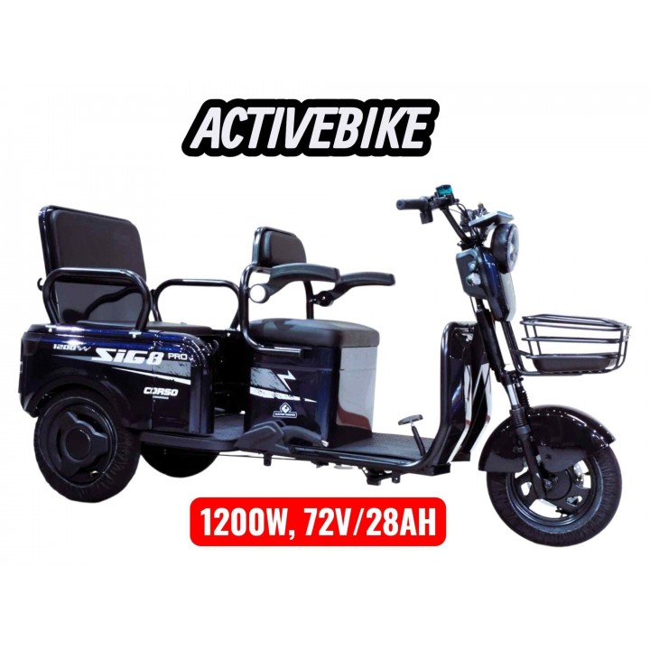 Електричний трицикл Corso SIG-8 Pro SP-621176 (1200W, 72V/28Ah) запас ходу 75 км.