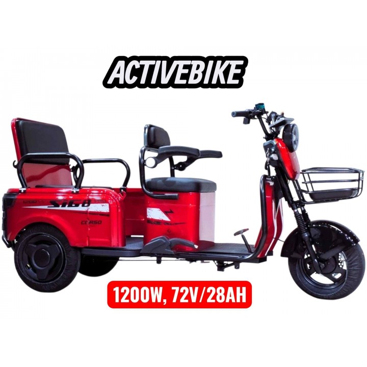 Електричний трицикл Corso SIG-8 Pro SP-781206 (1200W, 72V/28Ah) запас ходу 75 км.