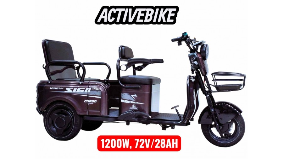 Електричний трицикл Corso SIG-8 Pro SP-917084 (1200W, 72V/28Ah) запас ходу 75 км.